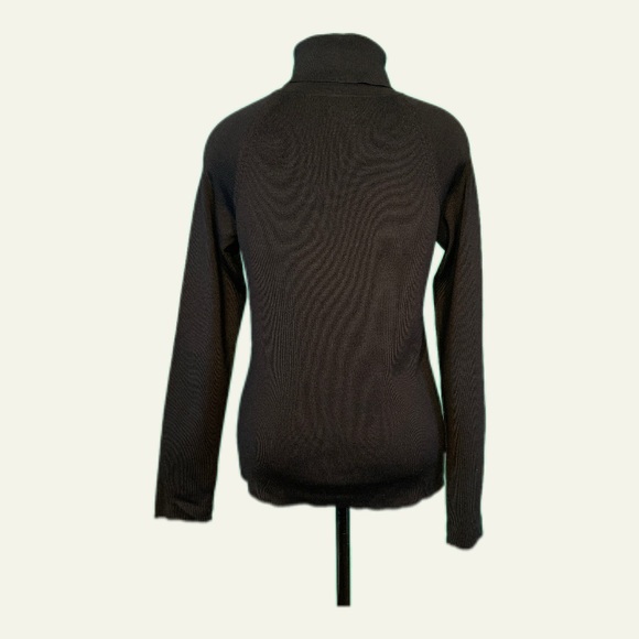 Sigrid Olsen VINTAGE Silk Blend Ribbed Turtleneck - Black Size Small - Luxury ♾️ - Picture 6 of 15